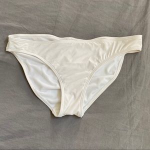 Xhilaration White Rouched Bikini Bottoms